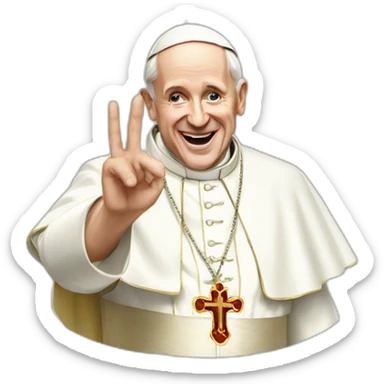 Pope doing the 👌 sign sticker