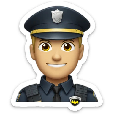 Batman is policeman sticker
