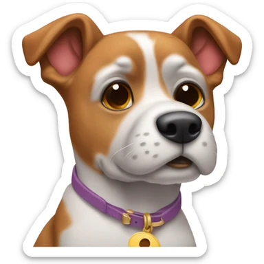 perro pintándose las uñas sticker