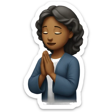 Praying woman sticker