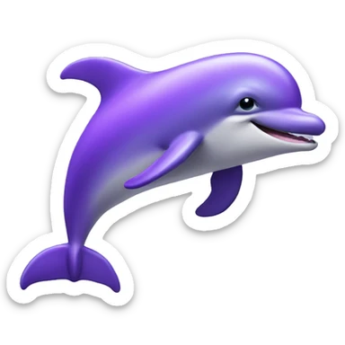 Purple dolphin  sticker