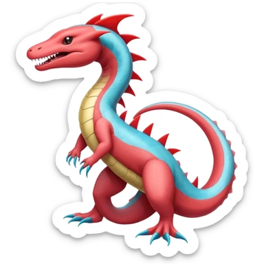 Salandit-Milotic-Salamence-Fakémon-hybrid-creature (full body)  sticker