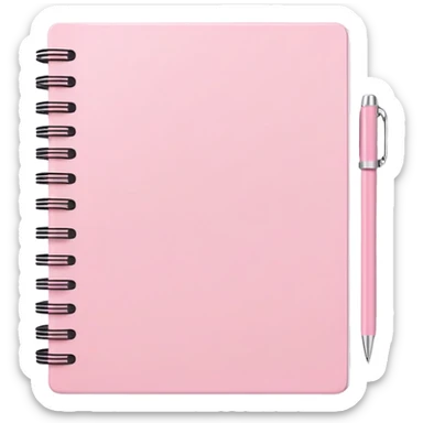 Pastel pink notebook sticker
