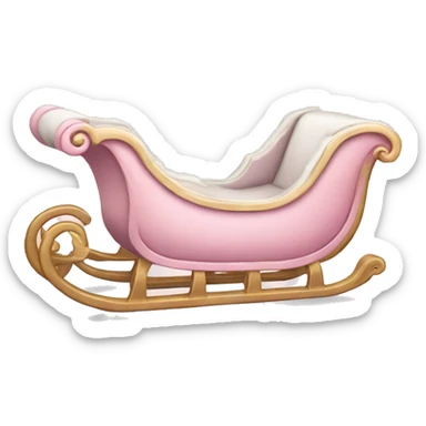 light pink sleigh sticker