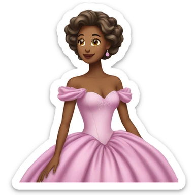 princess in a big poofy ballgown sticker