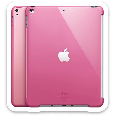 iPad 11 air with a pink case sticker