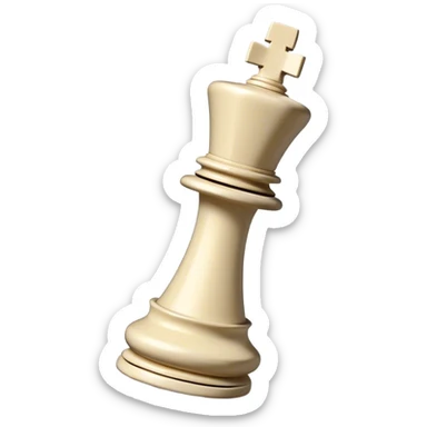 A chess piece making a decisive move. sticker