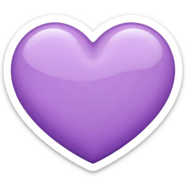Lilac heart  sticker