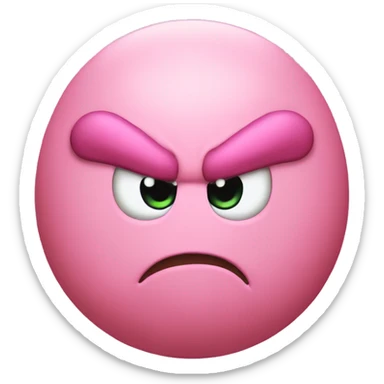 kirby angry  sticker