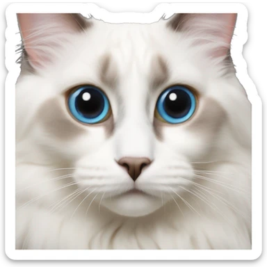 Ragdoll Cat with heterochromia sticker