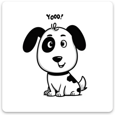 smiling dog character referencing '개' in '개꿀' with honeycomb patterns and word '개꿀' above its head, emoji style sticker