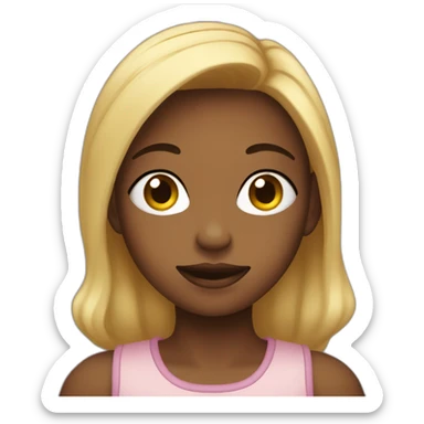 Fille entouré de noir sticker