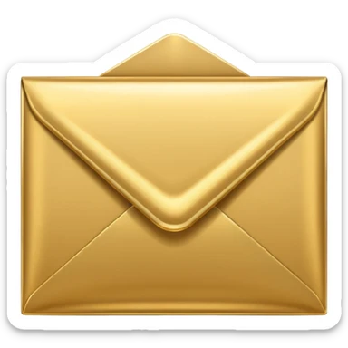 create a emvelope for dm us message in golden colour but make it clear that it is an envelope sticker