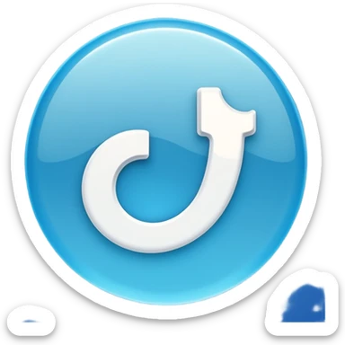 le bouton, vérifie TikTok en bleu sticker