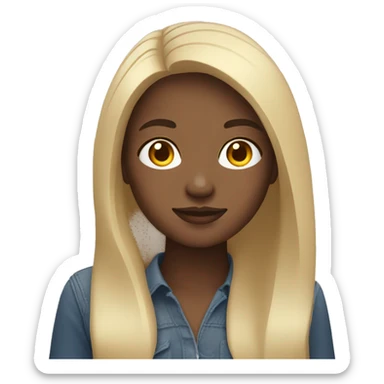 woman light skin long dark hair with laptop sticker