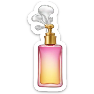Perfume bottle spraying sticker