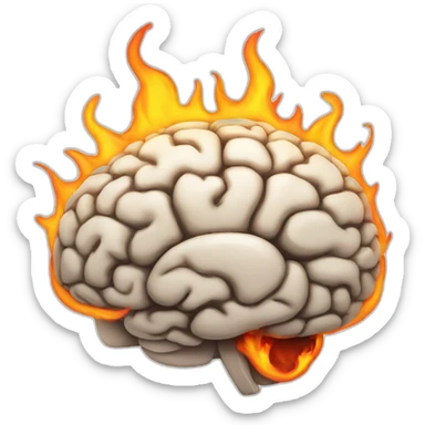 Brain on fire sticker