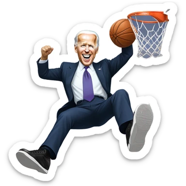 Joe Biden dunking on Obama sticker