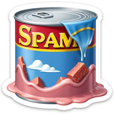 surreal dali style melting spam  watch landscape sticker