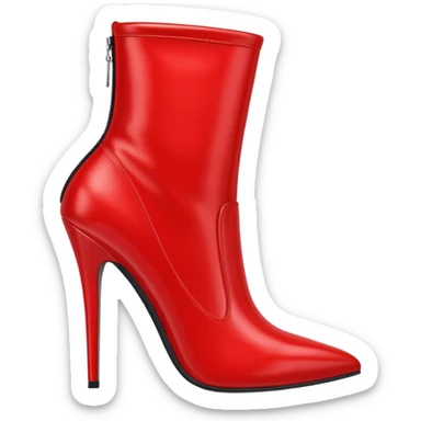 red latex high heel boots sticker