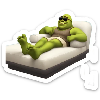 Shrek on a yacht sticker