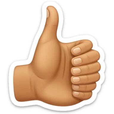 Create an emoji that shows a human hand giving a thumbs up gesture. sticker