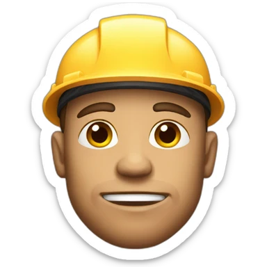 builder with muscles sticker
