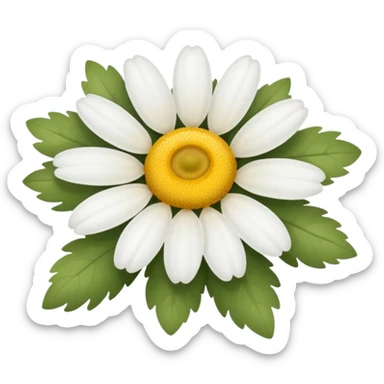White chamomile  sticker
