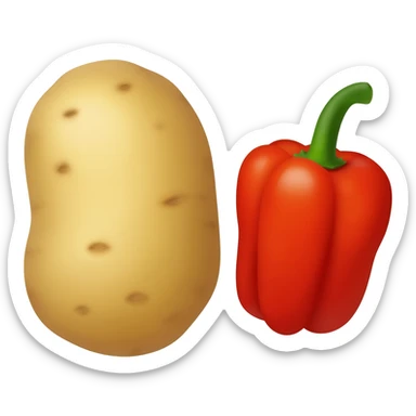 Potato capsicum sticker