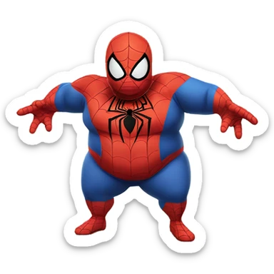 Fat fat fat spiderman sticker