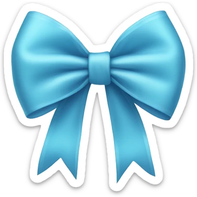 Sky blue bow sticker