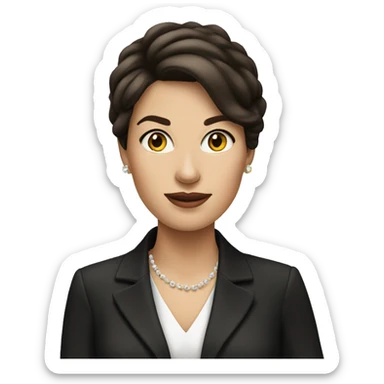 Brunette elegant woman sticker