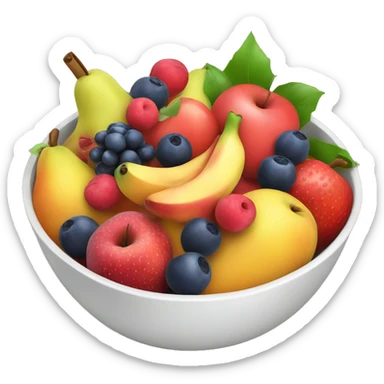 Bowl of fruits  sticker
