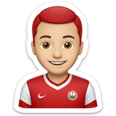 Create me an emoji that wears wydad shirt sticker