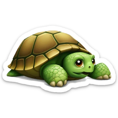 A turtle lying down because it was annoying sticker