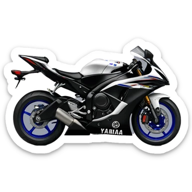 Black 2024 Yamaha YZF R7 motorcycle  sticker