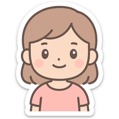 person demonstrating mewing, pressing tongue to roof of mouth, closed lips, neutral expression sticker