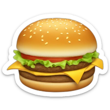 dieu qui mange hamburger sticker