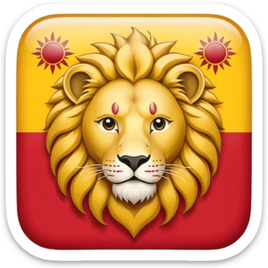Irans flag with lion and sun sticker