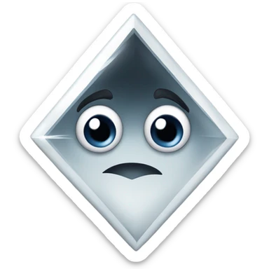 diamond with pleading eyes sticker