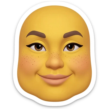 Yellow emoji very sassy face sticker