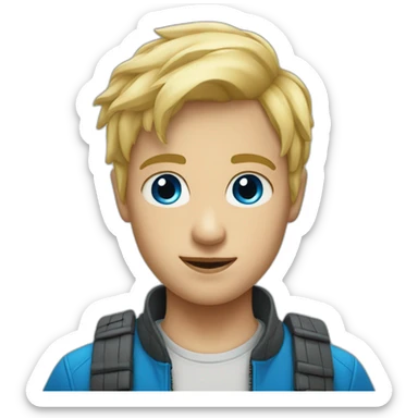 Garçon blond au yeux bleu sticker