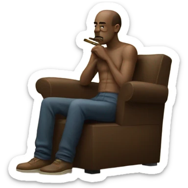 lonely beat smoking cigar sticker