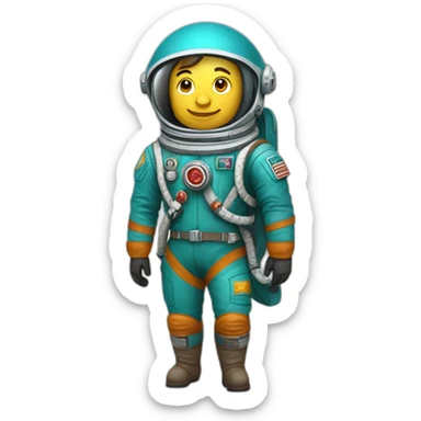 Kazakh cosmonaut on horseback sticker