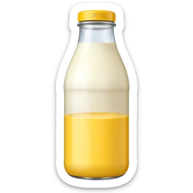 baby Milk bottle yellow sticker