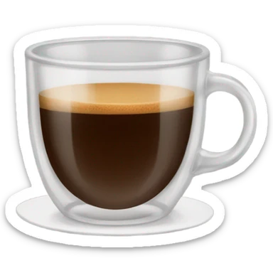 Espresso in a clear cup sticker