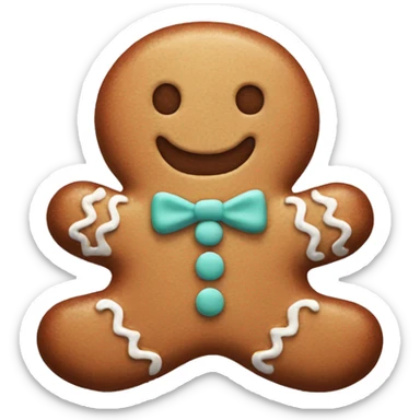 Pastel gingerbread man sticker