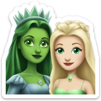 Elphaba and Glinda  sticker