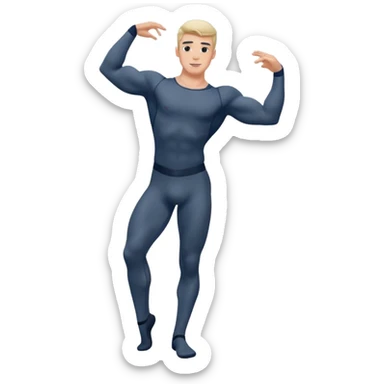 male dance choreographer with full tights  sticker