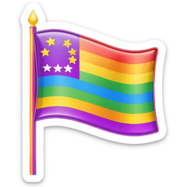 LGBTQ+ Flag cyberpunk sticker